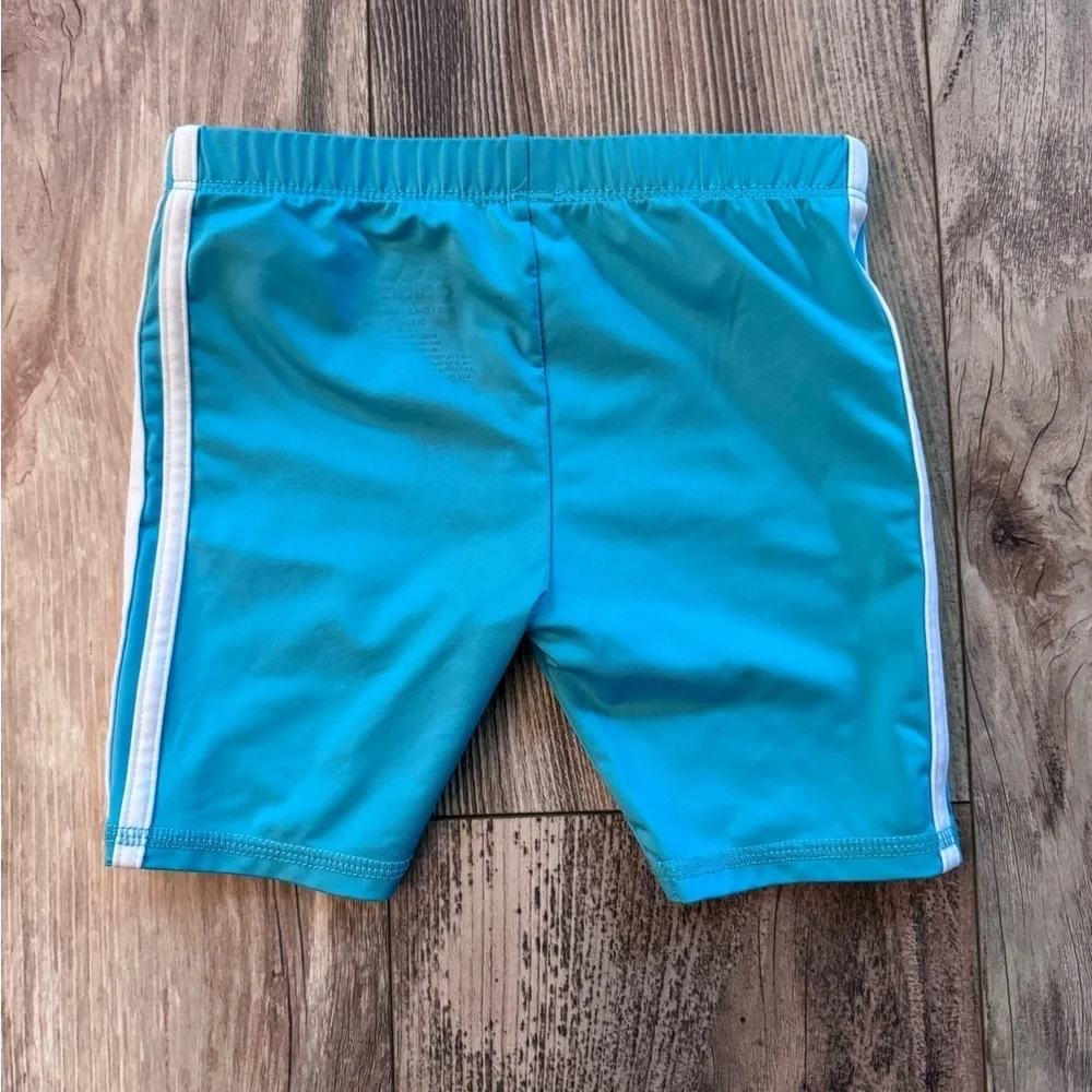 Adidas Toddler Blue and White Athletic Biker Shorts 24M